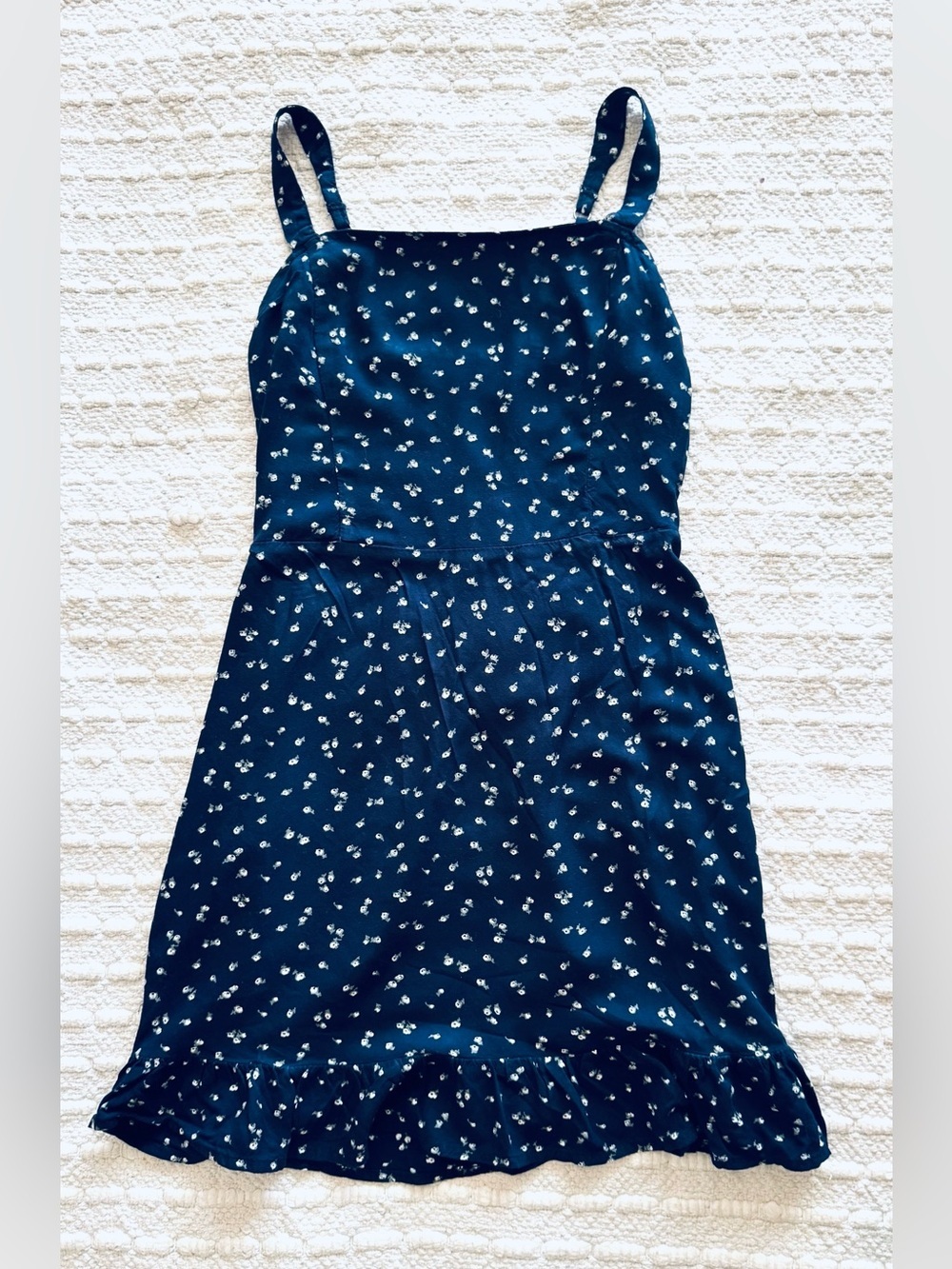 Hollister Navy Blue Floral Mini Sundress Size Small
